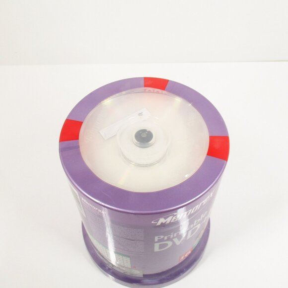 Memorex Printable DVD-R 100 Pack 16X 4.7GB 120 Minute Recordable NEW SEALED - Picture 4 of 4
